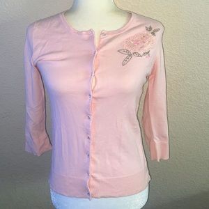 VTG Embroidered XS/SM Cardigan Lace